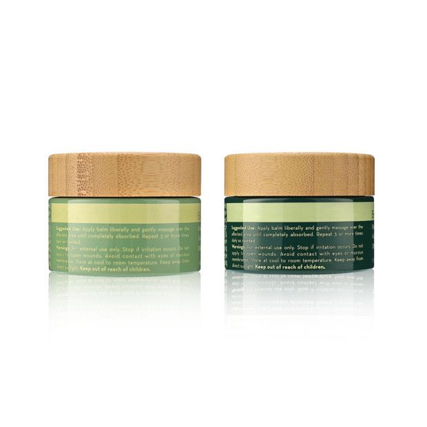 Natural Bamboo Cap Green Glass Cream Jar For Skincare Products.