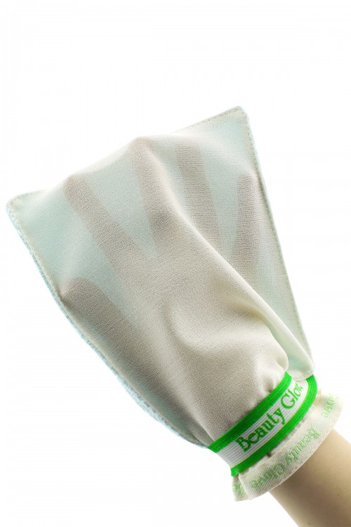 The Beauty Glove %100 Floss Exfoliating Glove With Towel