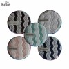 Private label reusable round shape facial makeup removal microfiber cotton pads color face cosmetic make up remover sponge puff