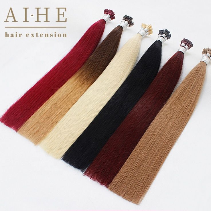 Hot selling High quality raw human remy i tip hair extension