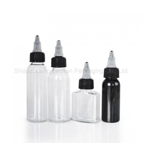 Factory Supply Clear Black Pet Plastic Glue Bottles
