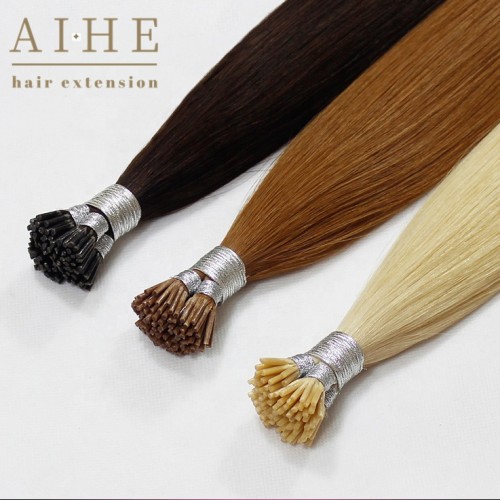Hot selling High quality raw human remy i tip hair extension