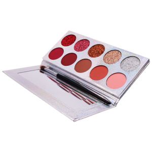 10 Colors Hot Customize Container Pressed Powder Glitter Eyeshadow Palette