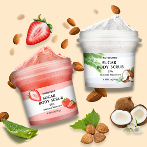 100% Natural Organic Newly Strawberry Moisturizing Exfoliating Body Scrub Contain Shea Butter