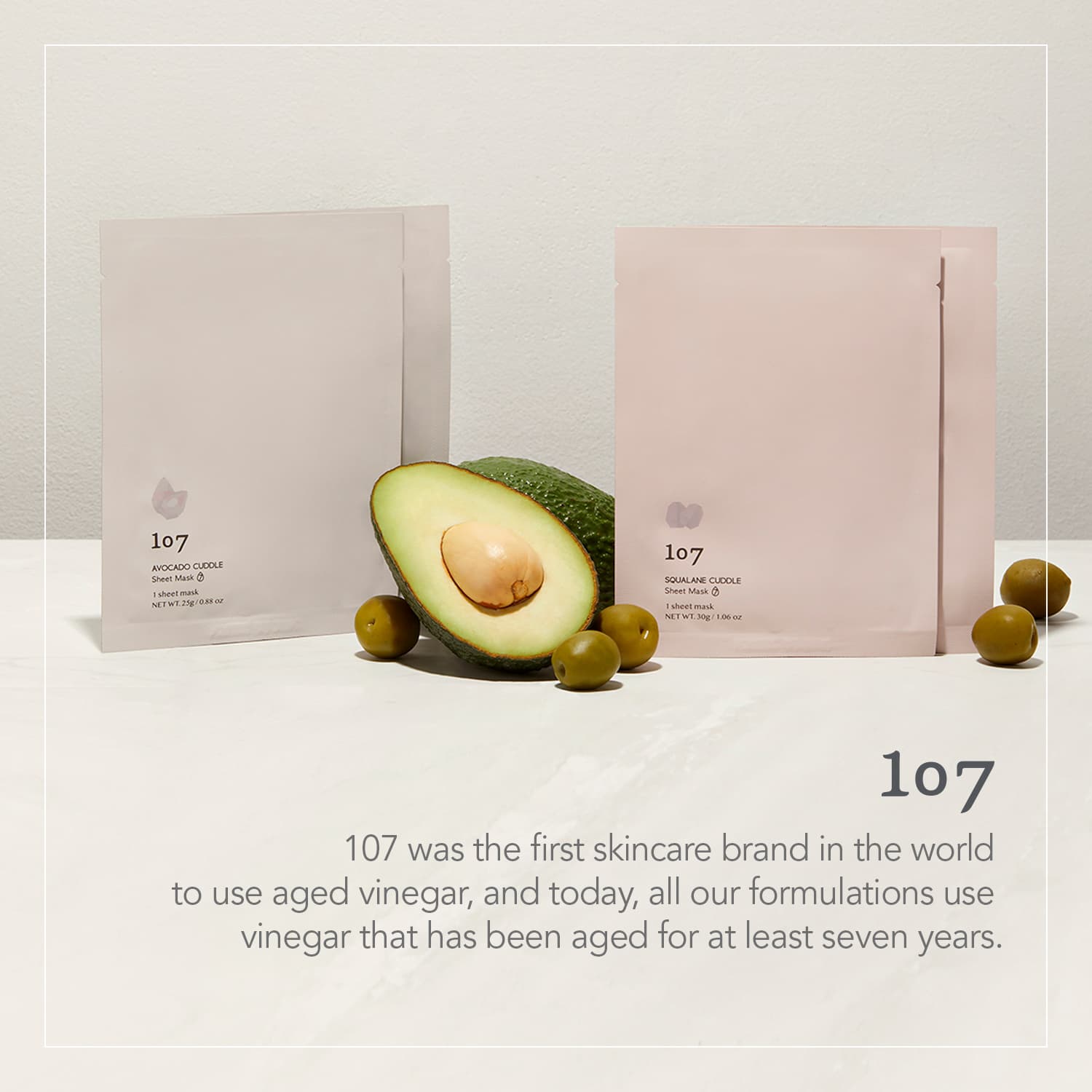 107 ONEOSEVEN Avocado Cuddle Sheet Mask 25g x 5ea, Facial Mask Sheet, Mask for face, K-Beauty