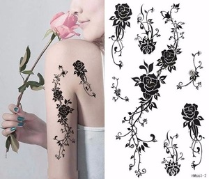 2019 New Body Art Women Metallic Temporary Hair Tattoo Sticker