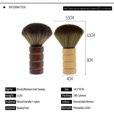 2021 Fashion Wooden Handle and Bristle Head Neck Brush