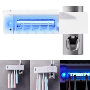 3 in 1 UV Light Ultraviolet Toothbrush Sterilizer Toothbrush Holder Automatic Toothpaste Squeezers Dispenser Oral Care Dropship