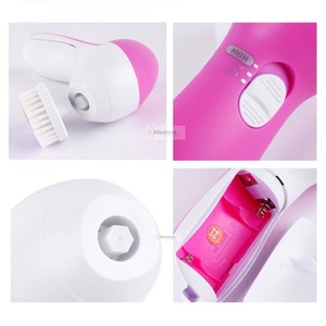 5 in 1 Electric Face Cleaner with brushes personal care acne Facial Massager Skin Beauty tools facial cleansing brush
