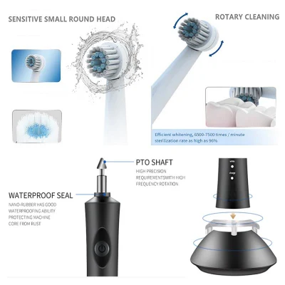 7500 Cycles/Min Inductive Charging FDA Certification Rotating/Oscillating Electric Toothbrush