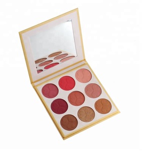 9 Color Wholesale Make Up Powder Private Label Blush Palette Packaging