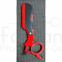 Barber razor red and black color straight razor