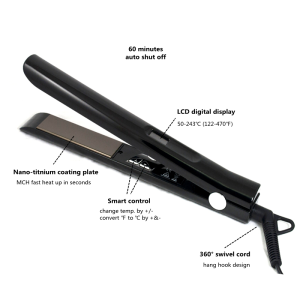 Blue Back Light LCD Display MCH Fast Heating Hair Flat Iron Small Quantity Accepted