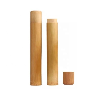 Case Manufacturer Portable Biodegradable Travel Packaging Bamboo Toothbrush Tubes Design With Lid