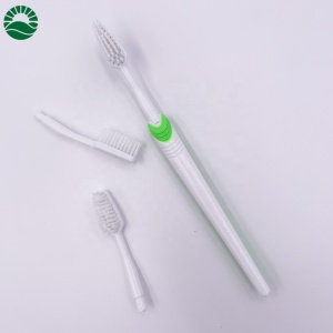 Cheap toothbrush kit with three changeable brush head