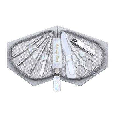 Creative Fashion Diamond Nail Clipper Set 7-Piece Portable Beauty Bag