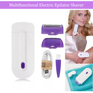 Epsilon home use electric best women body instant hair remover equipment mini easy white facial shaver machine hair removal