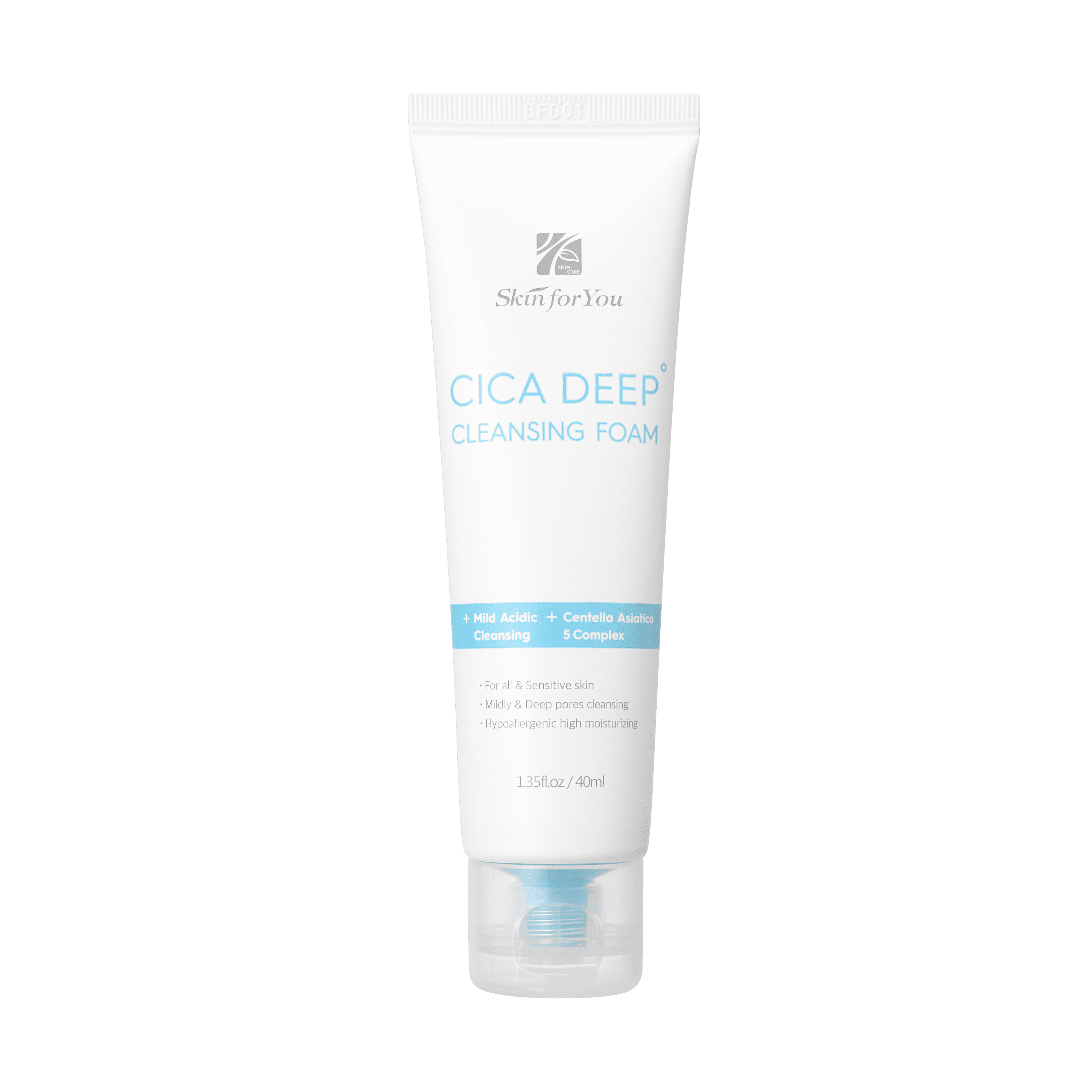 Facial Cleanser Skin For You Cica Deep Cleansing Foam(for Travel) Hypoallergenic Highly Moisturizing