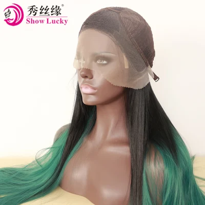 Factory Price Lace Front Wig Ombre Grey/Blonde Synthetic Lace Front Wig for Black Women Heat Resistant Fiber Wig Kanekalon Hair Extensions
