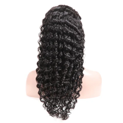 Fashion Factory Wholesale Raw Brazilian Human Virgin Hair Natural 13X4 Deep Wave Transparent HD Lace Frontal Wigs