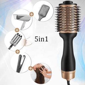 Hair Dryer Brush Hair Dryer Volumizer 3in1 Negative Ionic Hot Air Brush Set Salon Electric Reduce Frizz Blow Dryer Brush