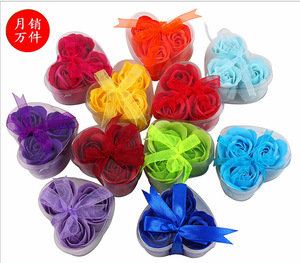 Heart-shaped Box Bathing Soap,Top Quality Flower Bath Soap