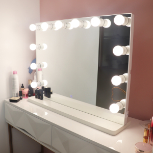 Hollywood Lighted Mirror Makeup Vanity Mirror Desk Mirrors With Dimmer