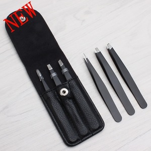 Hot sale Cosmetic eyebrow tweezers with handles