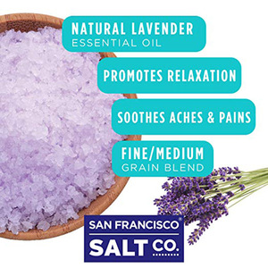 Hot sale private labeling Lavender fragrance deep sea bath salt