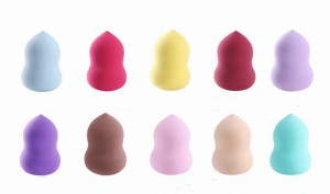 hot selling private label soft cosmetic removing colorful puff makeup powder blending sponge set foundation custom