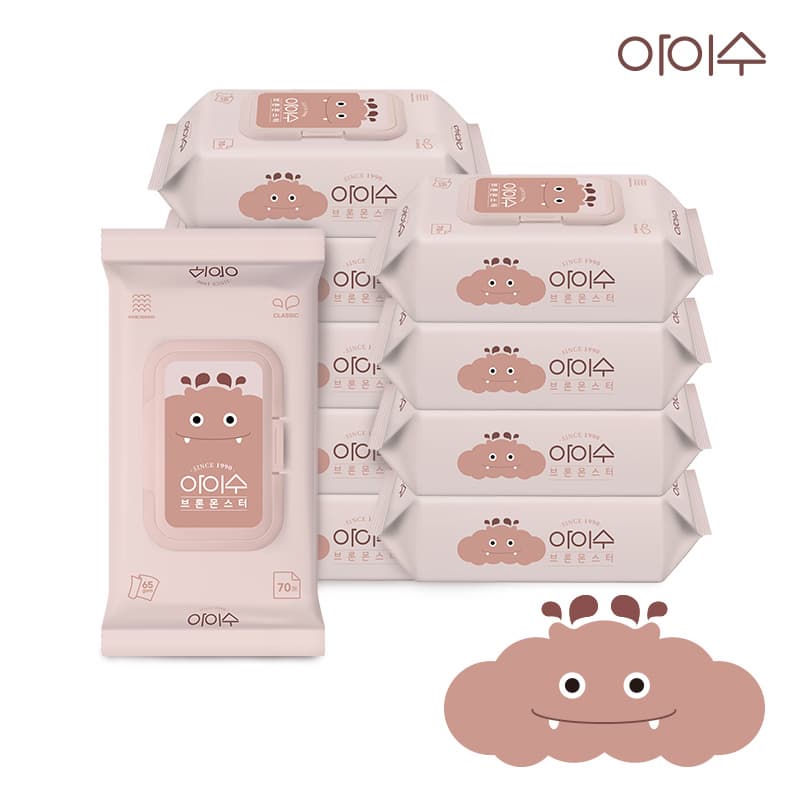 ISOO Bron Monster 65gsm Wet Wipes 70S