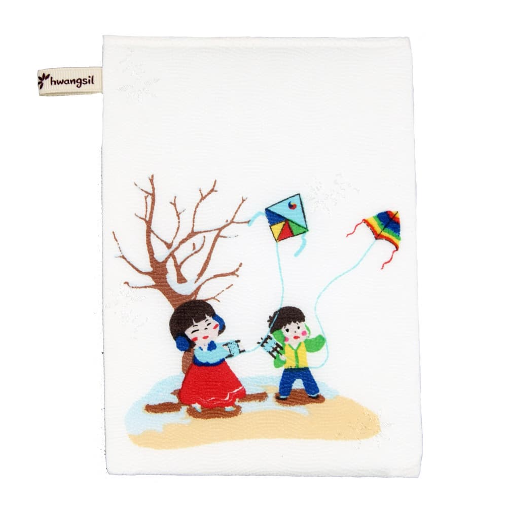 [K-culture]Hwangsil  Body scrub towel scrubber exfoliation sponge bath towel Traditional game design