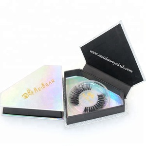 Manufacture custom eyelash box for natural premium 3D silk false eyelash