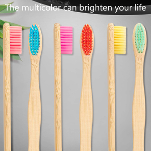 Natural bamboo Toothbrushes Charcoal Toothbrush with BPA-free Nylon Bristles Biodegradable Toothbrush