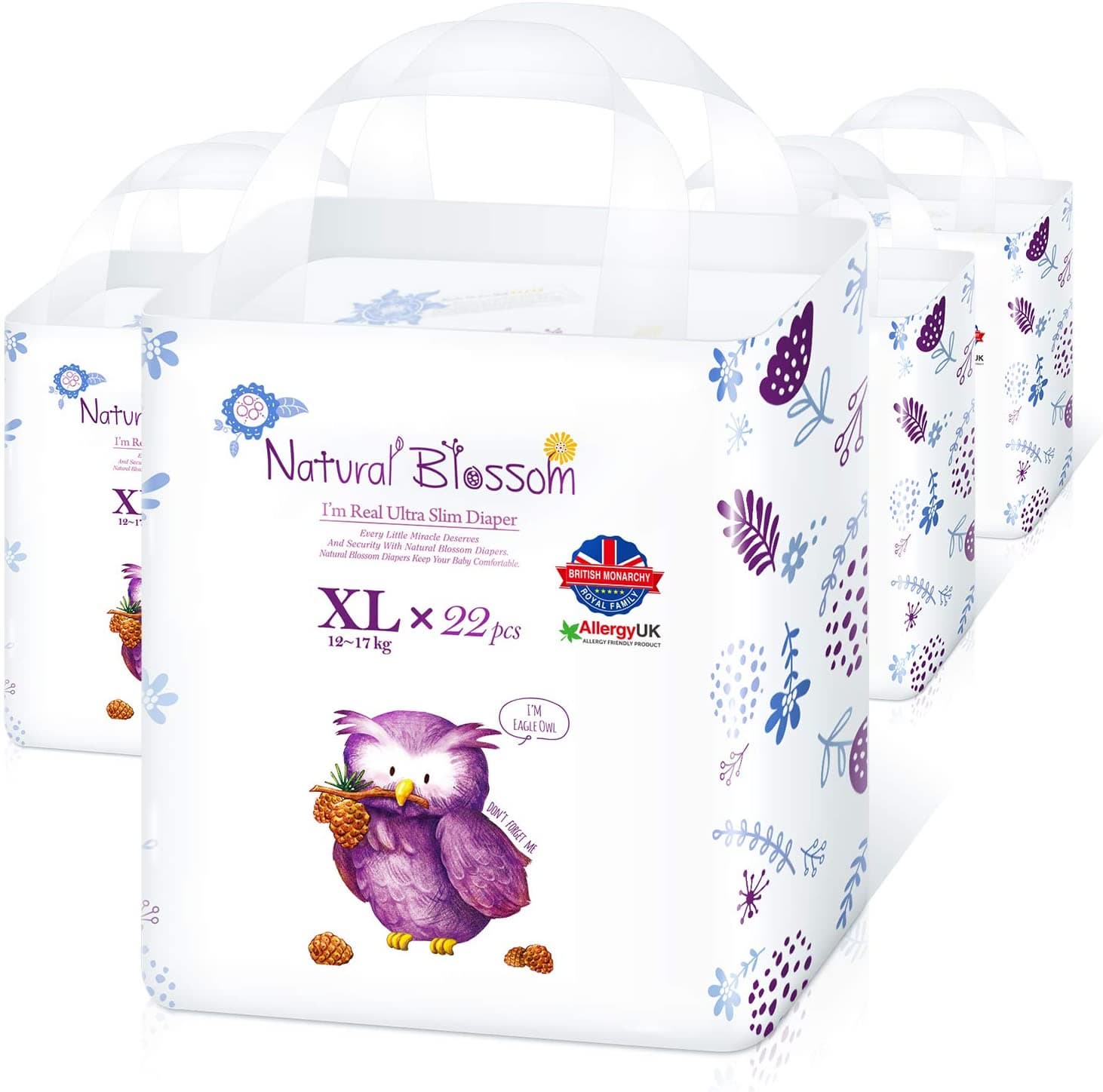 Natural Blossom Pull Up Pants Baby Diapers Size 5 (26-37lbs)