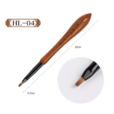 New Japanese Style Nail Art Gourd Pen, Walnut and Sandalwood Rod, Draw Line, Draw Flower, Hook Line, Painted Gradient Smudge Nail Brush