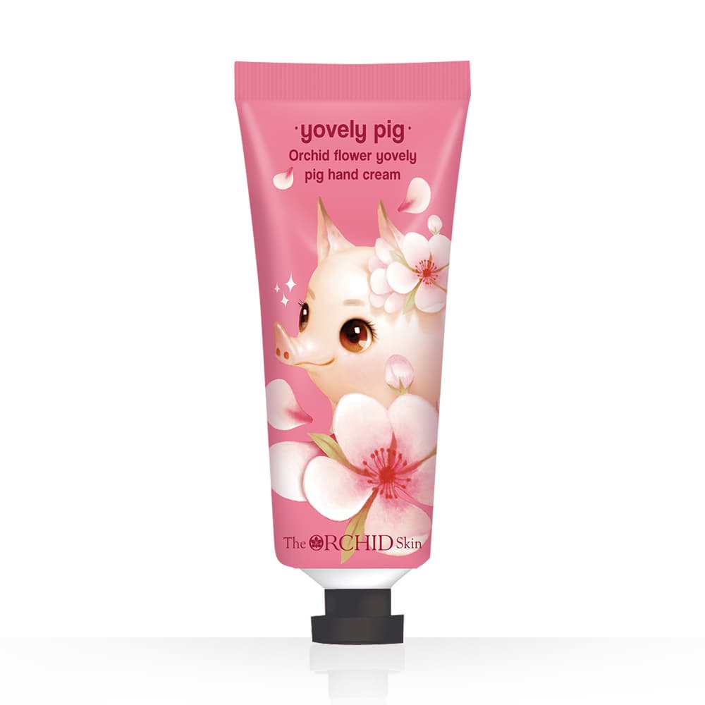 Orchid flower yovely pig hand cream