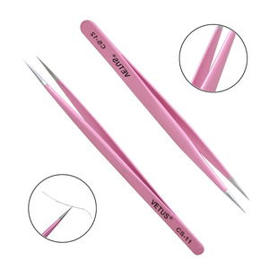 Pink Eyelash Extension Tweezers eyebrow tweezers