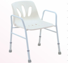 Powder coated steel handicapped shower chair with backrest and armrest RJ-X792