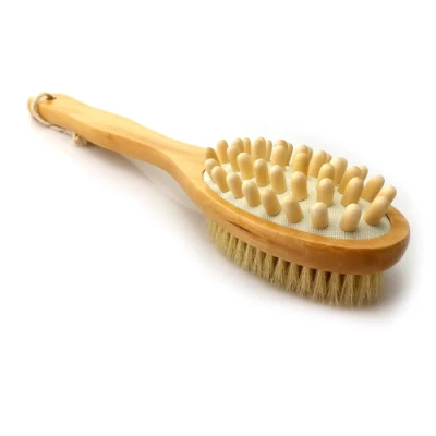 Private Brand FSC Wooden Handle Bath Brush with Massage Head