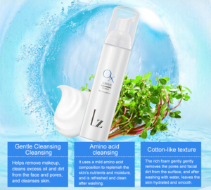 Private Label LZ Beauty Whitening Deep Cleansing Foam Face Wash Anti Acne Control Oil Bubble Facial Cleanser