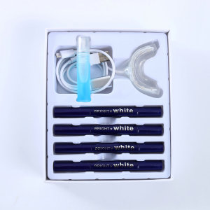 Private Logo Home Use Bleaching Teeth Whitening Pen Kits with Portable 16 LED Light