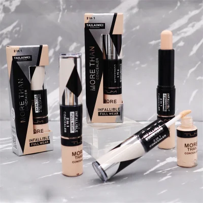 Tailaimei 2 in 1 Double-Headed Full Cover Concealer Repair Stick OEM ODM Dual-Purpose Infallible More Than Concealer