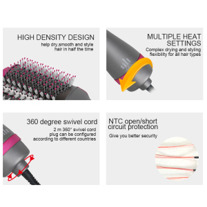 Ulelay OEM ODM  Negative Ion One Step Hair Dryer Volumizer Hair Styler Hot Air Hair Straightener Brush