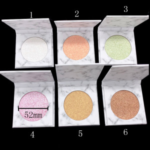 wholesale single vegan Face makeup glitter oem shimmer private label pressed highlighter pressed  powder