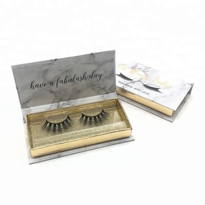 Wholesale Synthetic Fiber false eyelashes 3D silk lashes custom packaging box