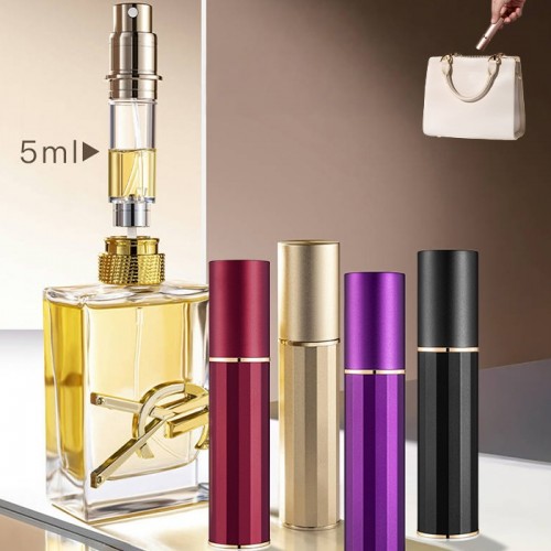 New travel portable perfume bottle mini 5ml perfume jar with bottom self-filling high-end spray container