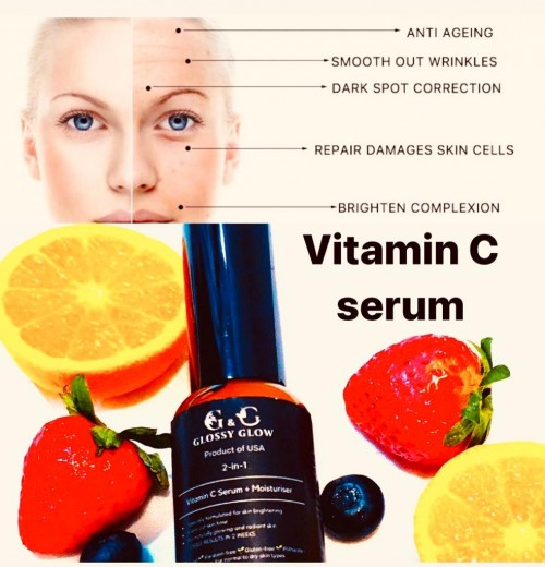 Vitamin C serum and moisturiser