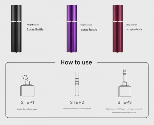 New travel portable perfume bottle mini 5ml perfume jar with bottom self-filling high-end spray container