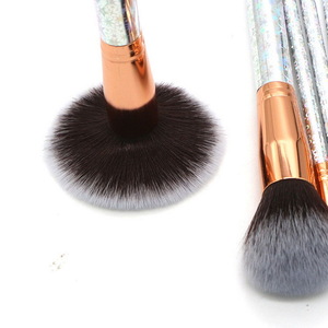 10pcs New Design Girls Cosmetic Brush Plastic Glitter Stars Handle Nylon Hair Power Blush Eyeshadow Makeup Brush